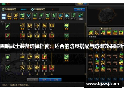 黑暗武士装备选择指南：适合的防具搭配与防御效果解析